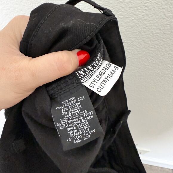 [Tripp NYC] Black Punk Rock Matrix D-Ring Straps Emo Gothic Bondage Pants Sz 32 - Picture 12 of 12